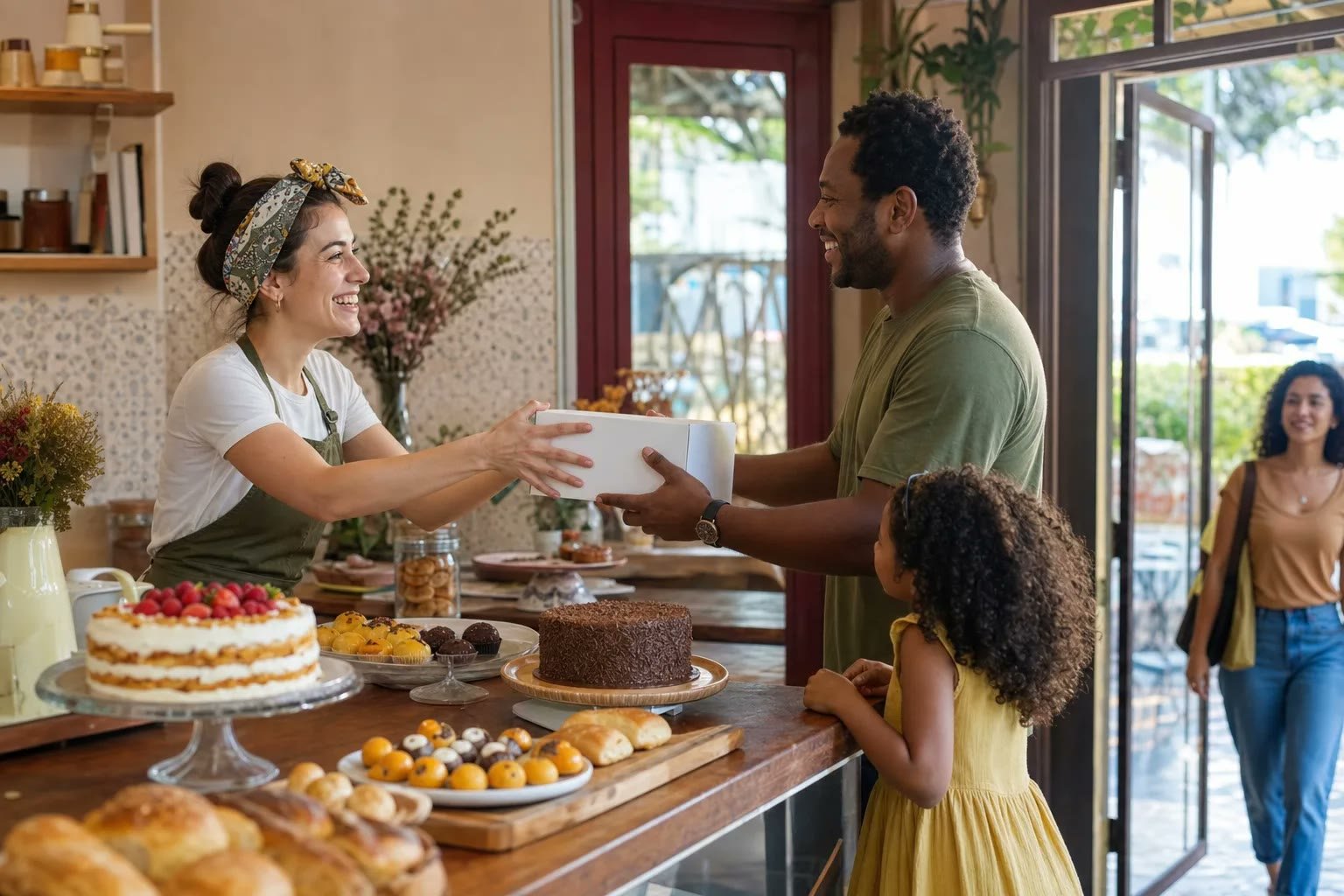 Profissionais de Confeitaria e alimentos em uma situação real de trabalho